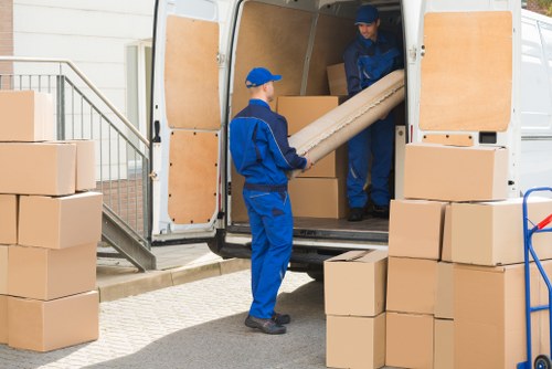 Moving team protecting belongings during a Streatham removals job