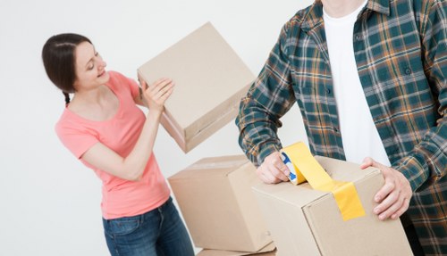Moving house planning in Streatham with boxes and checklist
