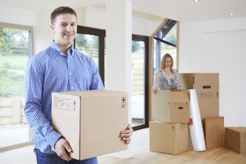 IT equipment and office assets arranged for secure relocation