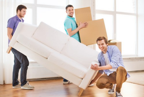 Professional removal van loaded for a local move in Streatham