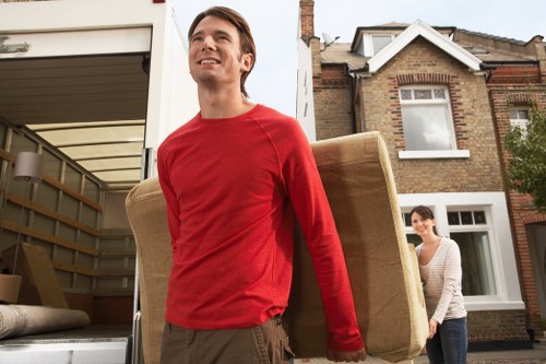 Local Streatham man and van team preparing items for transport